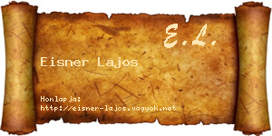 Eisner Lajos névjegykártya